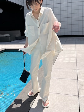 「アイテム（サンダル）」を使った、RIHOさん（レディース・150cm）の夏コーディネート