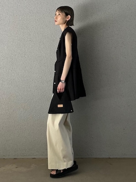 「PLST（プラステ）のアイテム」を使った、RIHOさん（レディース・150cm）の春コーディネート