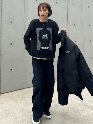 「THE CRAFT CREW PRODUCTS（ザクラフトクループロダクツ）の≪撥水加工≫マルチファンクショナル パデットジャケット【THE CRAFT CREW PRODUCTS】（ダウンジャケット/コート）」を使った、RIHOさん（レディース・150cm）の冬コーディネート