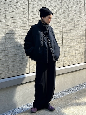 「アイテム（ニットキャップ/ビーニー）」を使った、RIHOさん（レディース・150cm）の秋コーディネート