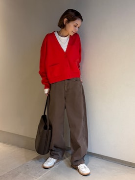 「GLOBAL WORK（グローバルワーク）のアイテム」を使った、RIHOさん（レディース・150cm）の冬コーディネート