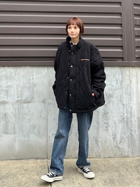 「アイテム（ブルゾン）」を使った、RIHOさん（レディース・150cm）の冬コーディネート