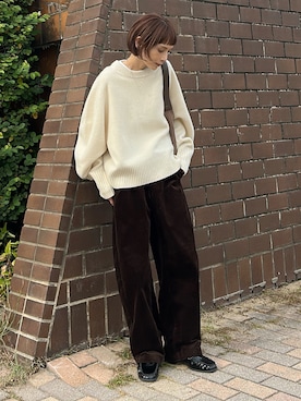 「アイテム（ニット/セーター）」を使った、RIHOさん（レディース・150cm・30代）の秋コーディネート