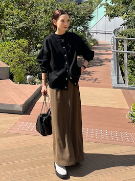 「JIL SANDER（ジルサンダー）のDRAWSTRING SM CROSSBODY（ショルダーバッグ）」を使った、RIHOさん（レディース・150cm）の秋コーディネート
