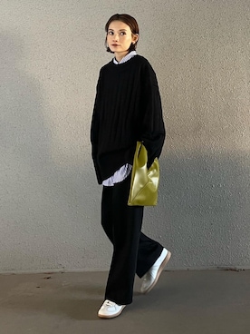 「PLST（プラステ）のアイテム」を使った、RIHOさん（レディース・150cm）の冬コーディネート