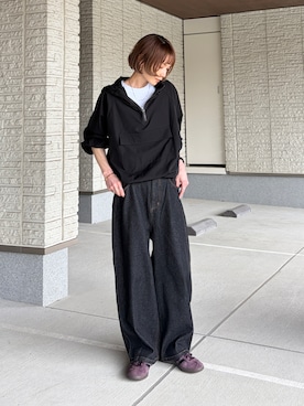 「マウンテンパーカー」｜RIHOさん（レディース・150cm）の春コーディネート