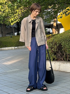 「アイテム（シャツ/ブラウス）」を使った、RIHOさん（レディース・150cm・30代）の夏コーディネート