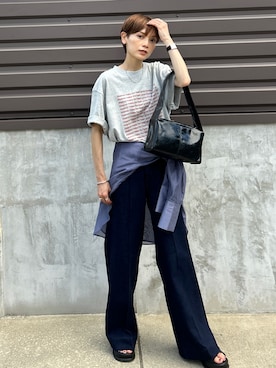 「BRIE LEON（ブリーレオン）のアイテム」を使った、RIHOさん（レディース・150cm）の夏コーディネート