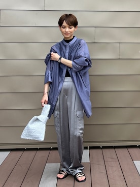 「PLST（プラステ）のアイテム」を使った、RIHOさん（レディース・150cm）の夏コーディネート