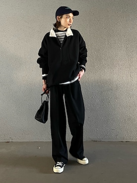 「THE SHINZONE（ザ　シンゾーン）のアイテム（キャップ）」を使った、RIHOさん（レディース・150cm）の冬コーディネート