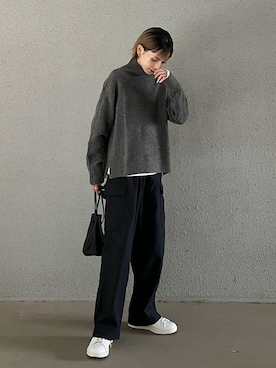 「MY THINKS（マイシンクス）のアイテム」を使った、RIHOさん（レディース・150cm）の秋コーディネート