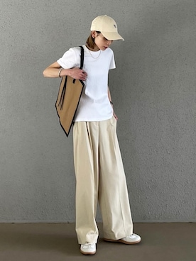 「PLST（プラステ）のアイテム」を使った、RIHOさん（レディース・150cm）の春コーディネート
