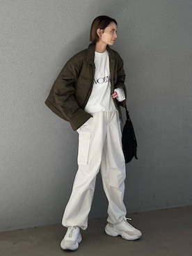 「NOUNLESS（ナウンレス）のアイテム」を使った、RIHOさん（レディース・150cm）の秋コーディネート