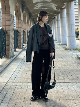 「シンプルコーデ」｜RIHOさん（レディース・150cm）の冬コーディネート