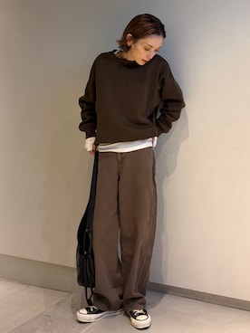 「mil（ミル）のアイテム」を使った、RIHOさん（レディース・150cm）の冬コーディネート