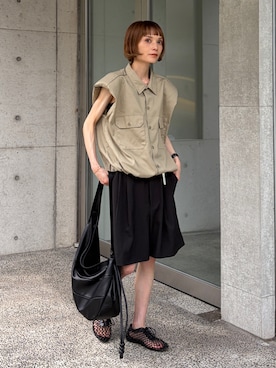 「MOHI（モヒ）のアイテム」を使った、RIHOさん（レディース・150cm）の夏コーディネート