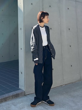 「無印良品（ムジルシリョウヒン）のアイテム」を使った、RIHOさん（レディース・150cm）の秋コーディネート