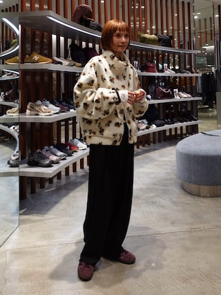 「BEAUTY&YOUTH UNITED ARROWS(ビューティーアンドユースユナイテッドアローズ)のジャガード スタンドカラー ボアブルゾン(その他アウター)」を使った、RIHOさん(レディース・150cm)の秋コーディネート