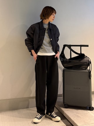 「MARMARMAR（マーマーマー）のMARMARMAR シアーワークジャケット（ダウンジャケット/コート）」を使った、RIHOさん（レディース・150cm）の春コーディネート