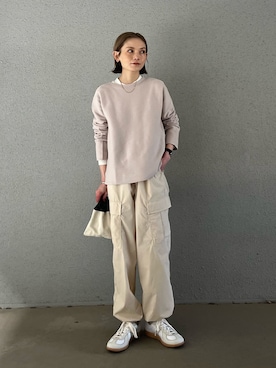 「JIL SANDER（ジルサンダー）のDRAWSTRING SM CROSSBODY（ショルダーバッグ）」を使った、RIHOさん（レディース・150cm）の春コーディネート