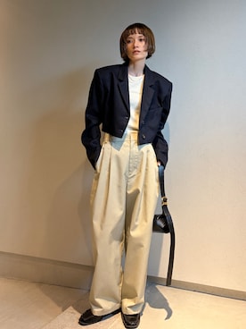 「mil（ミル）のアイテム」を使った、RIHOさん（レディース・150cm）の春コーディネート