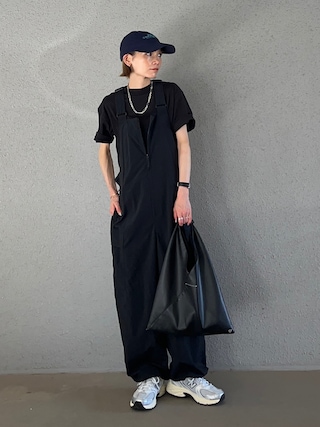 ビューティー＆ユース　ナイロンカーゴオーバーオール　 ウォッシャブル　黒 1681129975.jpg