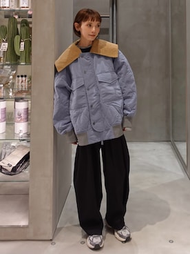 「アイテム（ブルゾン）」を使った、RIHOさん（レディース・150cm）の冬コーディネート