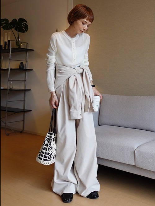 セール】ノーカラーウエストタックジャンプスーツ（つなぎ