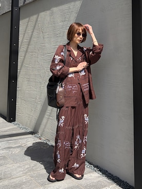 「TODAYFUL（トゥデイフル）のアイテム（パンツ）」を使った、RIHOさん（レディース・150cm）の春コーディネート