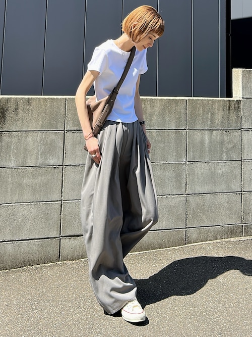 ツータック ウエストゴム ストレッチパンツ（スラックス）｜PUAL