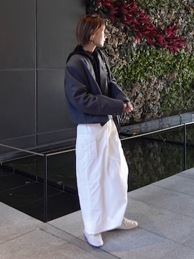 「アイテム（スカート）」を使った、RIHOさん（レディース・150cm）の冬コーディネート