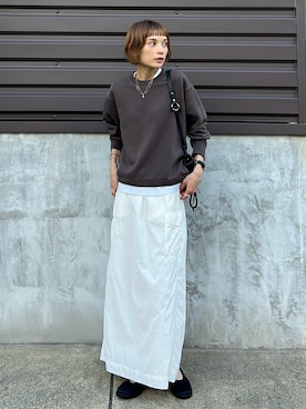 「アイテム（スウェット）」を使った、RIHOさん（レディース・150cm）の秋コーディネート