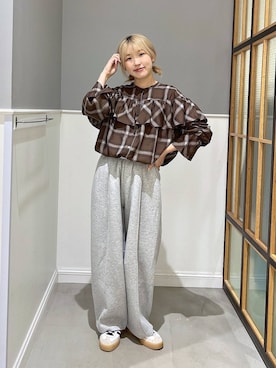 「アイテム（ママ＆ベビー）」を使った、みさみささん（レディース・159cm）の秋コーディネート