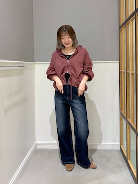 「LEPSIM（レプシィム）のファーライニングミュール　1049230（その他シューズ、ベージュ系）」を使った、みさみささん（レディース・158cm）の夏コーディネート