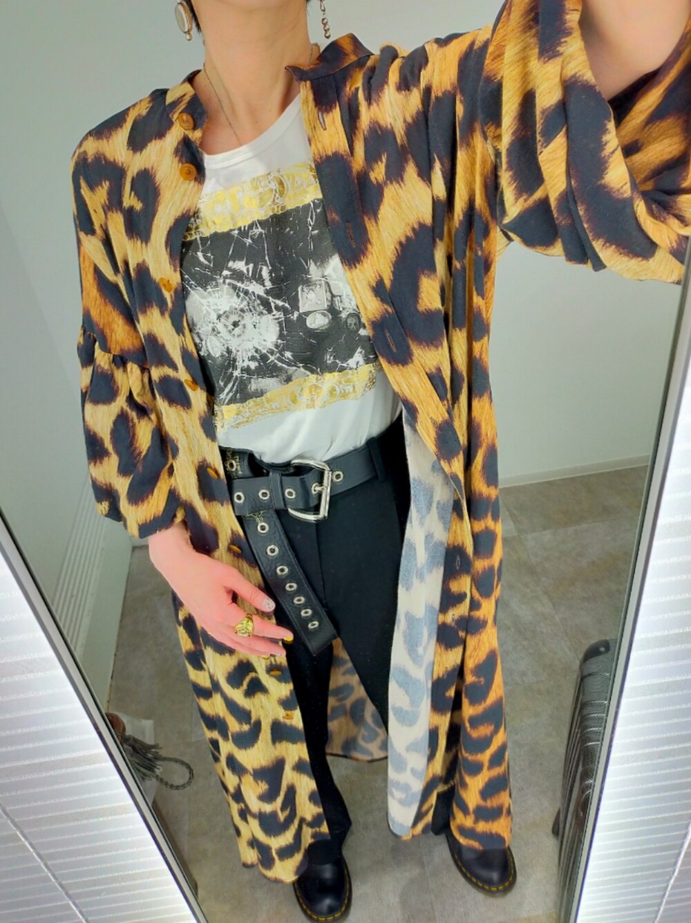 vivienne westwood レオパードシャツワンピース