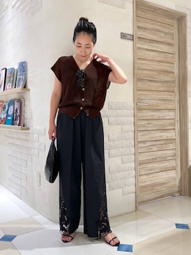 「アイテム（スリッポン）」を使った、ＫＡＮＡさん（レディース・156cm・30代）の夏コーディネート