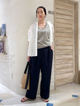 「アイテム（スリッポン）」を使った、ＫＡＮＡさん（レディース・156cm・30代）の夏コーディネート