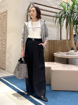 「BARNYARDSTORM（バンヤードストーム）のBARNYARDSTORM /  【新色登場】キレイめハンドルトート/撥水【WEB限定カラー】（トートバッグ、グレー系）」を使った、ＫＡＮＡさん（レディース・156cm）の春コーディネート