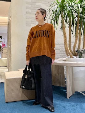 「OUTDOOR PRODUCTS（アウトドアプロダクツ）のBARNYARDSTORM / OUTDOORPRODUCTS / スエードトート（トートバッグ、ブラック系）」を使った、ＫＡＮＡさん（レディース・156cm）の秋コーディネート