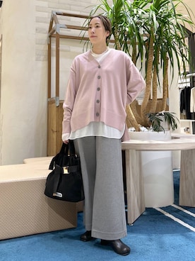 「OUTDOOR PRODUCTS（アウトドアプロダクツ）のBARNYARDSTORM / OUTDOORPRODUCTS / スエードトート（トートバッグ、ブラック系）」を使った、ＫＡＮＡさん（レディース・156cm）の秋コーディネート