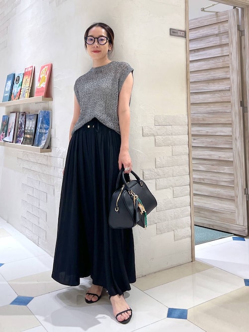 【BARNYARDSTORM】ロングスカート ゴムウエスト BARNYARDSTORM スカート / カットロングスカート マシン