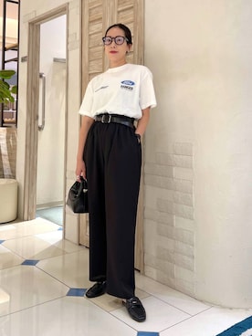 「アイテム（ローファー）」を使った、ＫＡＮＡさん（レディース・156cm・30代）の夏コーディネート