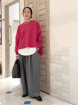 「アイテム（トートバッグ）」を使った、ＫＡＮＡさん（レディース・156cm・30代）の冬コーディネート