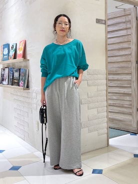 「アイテム（ニット/セーター）」を使った、ＫＡＮＡさん（レディース・156cm・30代）の夏コーディネート