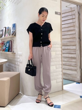 「アイテム（スリッポン）」を使った、ＫＡＮＡさん（レディース・156cm・30代）の夏コーディネート