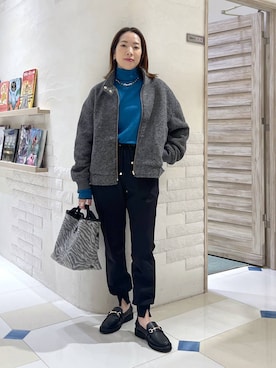「アイテム（ブルゾン）」を使った、ＫＡＮＡさん（レディース・156cm・30代）の秋コーディネート