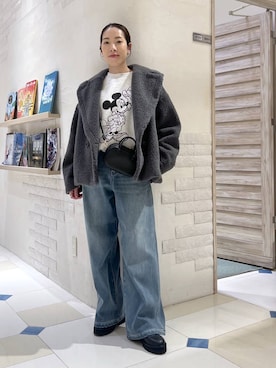 「アイテム（ピーコート）」を使った、ＫＡＮＡさん（レディース・156cm）の秋コーディネート