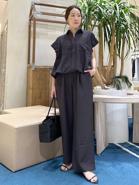 「The Bagmati（ザバグマティ）のアイテム（かごバッグ）」を使った、ＫＡＮＡさん（レディース・156cm）の春コーディネート