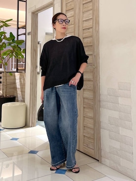 「アイテム（ニット/セーター）」を使った、ＫＡＮＡさん（レディース・156cm・30代）の夏コーディネート