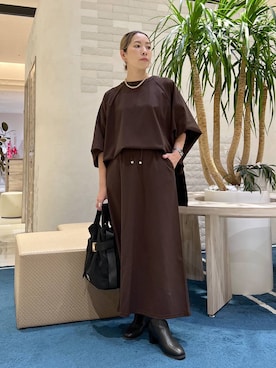 「OUTDOOR PRODUCTS（アウトドアプロダクツ）のBARNYARDSTORM / OUTDOORPRODUCTS / スエードトート（トートバッグ、ブラック系）」を使った、ＫＡＮＡさん（レディース・156cm）の秋コーディネート